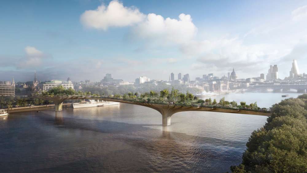 Garden Bridge sobre el rio Támesis